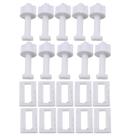 Parafusos de cobertura de assento de vaso sanitário RDEXP em plástico branco Pacote com 10 Parafusos de cobertura de assento de vaso sanitário RDEXP em plástico branco Pacote com 10