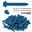 Parafusos de concreto RURITKIT 100 unidades 3/16 x1-1/4 com broca
