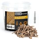 Parafusos de convés Bobibbi 10 x 6,35 cm T25 Torx Drive Flat Head Parafusos de convés Bobibbi 10 x 6,35 cm T25 Torx Drive Flat Head