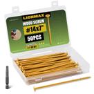 Parafusos de convés LIONMAX 14 x 7 polegadas 50 PCS resistentes à ferrugem