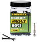 Parafusos de convés LIONMAX 6,35 cm 10 x 6,35 cm 100 unidades resistentes à ferrugem