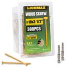 Parafusos de convés LIONMAX 8,9 cm Madeira 10 x 8,9 cm 300 unidades resistentes à ferrugem