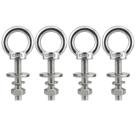 Parafusos de elevação QWETRY M10 x 50 mm em aço inoxidável, pacote com 4