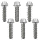 Parafusos de haste de bicicleta TIRYTU Titanium M5x18, cabeça cônica hexagonal (6 unidades) Parafusos de haste de bicicleta TIRYTU Titanium M5x18, cabeça cônica hexagonal (6 unidades)