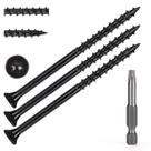 Parafusos de madeira Bobibbi 10 x 8,9 cm T25 Torx Drive pretos 58 unidades