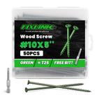 Parafusos de madeira FIXLINK Parafusos de convés 10 x 12,7 cm 50 PCS verdes