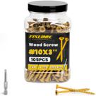 Parafusos de madeira FIXLINK Parafusos de convés 10 x 75 mm 105 unidades revestidos com epóxi