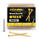 Parafusos de madeira Parafusos de convés FIXLINK 10 x 12,7 cm 50 PCS revestidos com epóxi