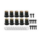 Parafusos De Para-brisa Para Motocicletas M5 M6, 30 Peças, Porcas De Borracha Para Honda, Suzuki, Parafusos De Para-brisa Para Motocicletas M5 M6, 30 Peças, Porcas De Borracha Para Honda, Suzuki,