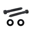 Parafusos de retenção Evecad em aço inoxidável preto 10PCS 9,5x75mm com lavadora Parafusos de retenção Evecad em aço inoxidável preto 10PCS 9,5x75mm com lavadora