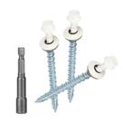 Parafusos de telhado de metal Bobibbi 10x6,35 mm Brite White (250 unidades)