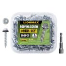 Parafusos de telhado de metal LIONMAX 10 x 1-1/2 polegadas 300-PCS