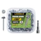Parafusos de telhado de metal LIONMAX 10 x 5 cm com lavadora de borracha 300 unidades