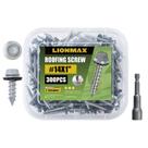 Parafusos de telhado de metal LIONMAX 14 x 1 polegada 300-PCS Ruspert
