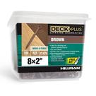 Parafusos Deck Plus 625 peças de madeira externa revestida com epóxi 8 x 2