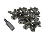 Parafusos DOCK EDGE Fixadores de aço inoxidável 100 peças marrons Parafusos DOCK EDGE Fixadores de aço inoxidável 100 peças marrons