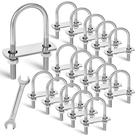 Parafusos em U SRZTXU M8 40 mm x 90 mm em aço inoxidável 304 (16 conjuntos)