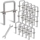 Parafusos em U SRZTXU M8 Square 304 de aço inoxidável 40 mm x 100 mm