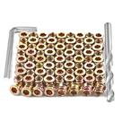 Parafusos métricos para móveis, insertos roscados PGMJ, 80 unidades, M6x10mm
