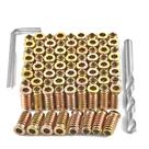 Parafusos métricos para móveis, insertos roscados PGMJ, M6x25mm, 80 unidades
