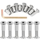 Parafusos para móveis Xrfoiniu 50 unidades de prata M8x30mm com porca cilíndrica