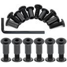 Parafusos para móveis Xrfoiniu M8x25mm em aço carbono preto (50 unidades)