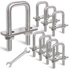 Parafusos quadrados em U SRZTXU M8 304 de aço inoxidável 25 mm x 70 mm