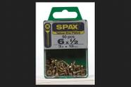 Parafusos SPAX 6 x 1/2", rosca multimaterial de zinco, 50 unidades