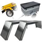 Paralama Aço Aro8 Carretinha Reforçado 55cm Alta Resistência Kit 2 Peças