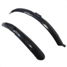 Paralama De Bike Traseiro E Dianteiro Nylon Preto Aro 26 Mtb