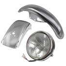 Paralama Dianteiro Traseiro E Farol Intruder 125 Kit
