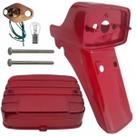 Paralama Traseiro Vermelho, Lente, Soquete, Parafuso Cg 86