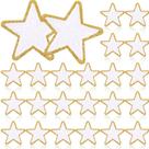 Parche Estrella de Chenille Jexine 32 Blancas de 6 cm Autoadhesivas Parche Estrella de Chenille Jexine 32 Blancas de 6 cm Autoadhesivas