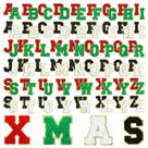 Parche Letras de Chenilla Morcheiong 104 Piezas para Navidad