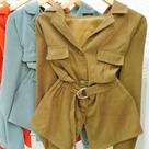 Parka de suede feminina