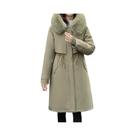 Parka Feminina De Algodão De Comprimento Médio Com Capuz, Estilo Coreano, Jaqueta De Inverno Quente