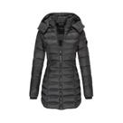 Parka Feminina De Inverno Acolchoada Grossa E Quente Com Zíperes, Manga Longa, Casual, Slim, Casaco Parka Feminina De Inverno Acolchoada Grossa E Quente Com Zíperes, Manga Longa, Casual, Slim, Casaco