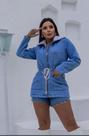 Parka jeans com Pelinho