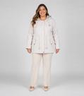 Parka Plus Size Feminina Peluciada Sea Surf Bege