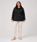 Parka Plus Size Feminina Peluciada Sea Surf Preto