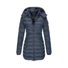 Parkas Femininas De Inverno Grossas E Quentes, Cor Sólida, Com Zíper, Manga Longa, Jaqueta Com