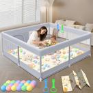 Parque Infantil XVISHX 127x127 cm com Tapete para Bebês Seguro com Tela Respirável