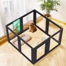 Parque para Cães FXW AuraSpace em Acrílico 61 cm, 8 Painéis, Preto