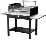 Parrilla Com Base Grelha Uruguaia + Descanso + 2 Apoio Lateral HMD
