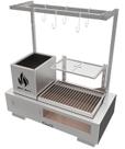 Parrilla De Bancada Portátil INOX Grelha Uruguaia + KIT TENDAL