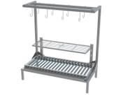 Parrilla Para Alvenaria 68X34 com Grelha Argentina + KIT VARAL