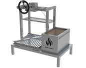 Parrilla para Churrasqueira de Alvenaria com Elevação - Linha Premium Hotbox, Grelha Argentina Inox 74x45cm Parrilla para Churrasqueira de Alvenaria com Elevação - Linha Premium Hotbox, Grelha Argentina Inox 74x45cm