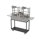 Parrilla Residencial Premium Dupla INOX 304 118 x 45cm Carrinho Com Volante, Mesa e Espetos Parrilla Residencial Premium Dupla INOX 304 118 x 45cm Carrinho Com Volante, Mesa e Espetos