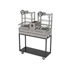 Parrilla Residencial Premium Dupla INOX 304 Carrinho Com Volante 118 x 45cm com Espetos Parrilla Residencial Premium Dupla INOX 304 Carrinho Com Volante 118 x 45cm com Espetos