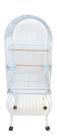 Parrot Cage YML Dometop 50 cm com suporte branco com espaçamento de 5/8 barras